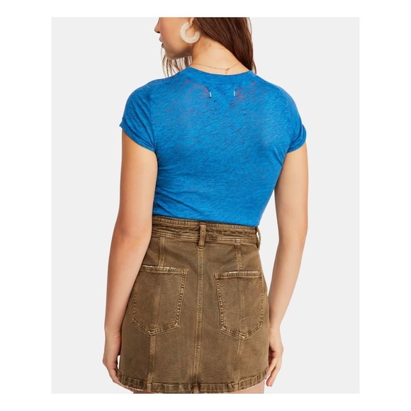 NWT Free People Night Sky Burnout T- Shirt size XS - Picture 2 of 6